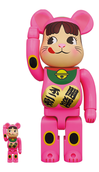 BE@RBRICK 招き猫 ペコちゃん 蛍光ピンク 100%400% | www.jarussi.com.br