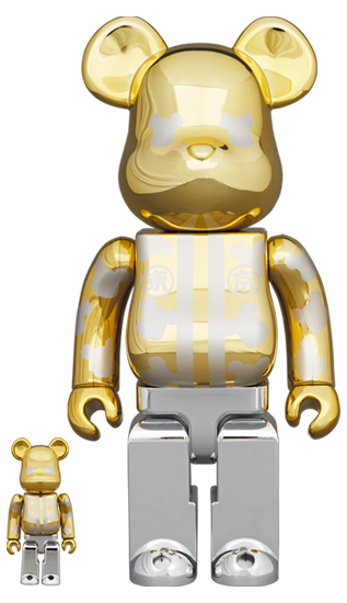 BE@RBRICK はっぴ東京 金 銀メッキ 100%u0026400% セット-