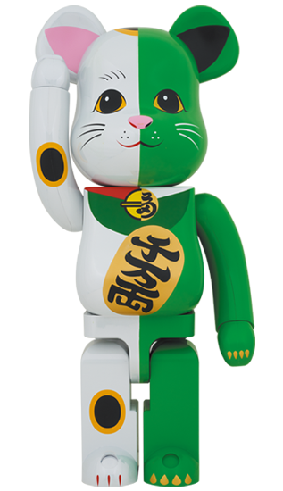 即発送 BE@RBRICK 招き猫 白×緑 1000％ | www.jarussi.com.br