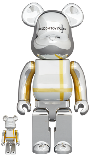 BE@RBRICK MEDICOM TOY PLUS SILVER CHROME Ver. 100％ & 400